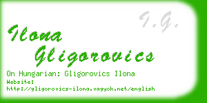 ilona gligorovics business card